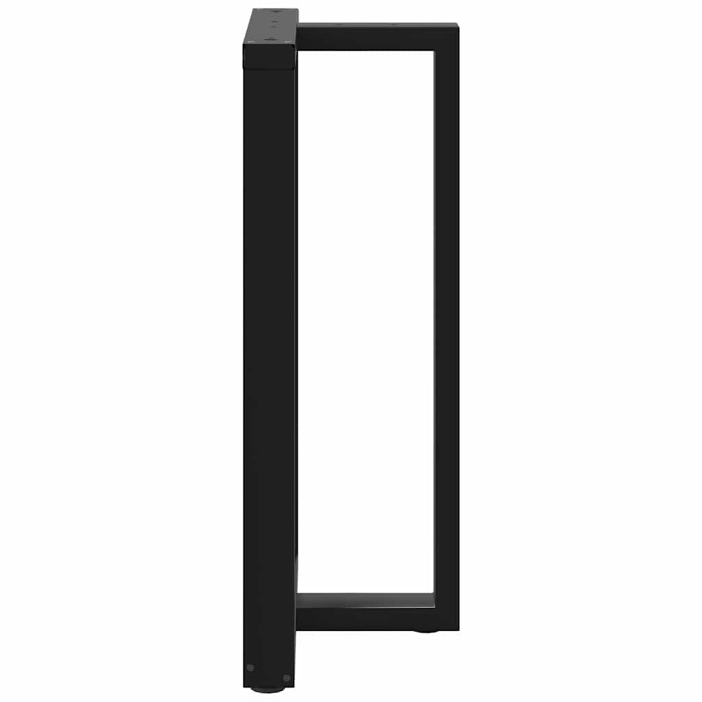 Gambe per tavolo da bar forma T 2 pz nere 60x35x(100-101) cm