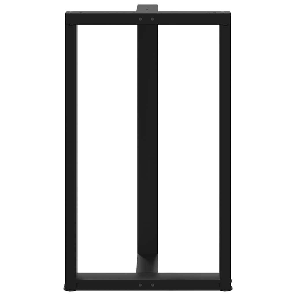 Gambe Tavolo Bar a Forma T 2 pz Nero 60x35x(100-101) cm Acciaio - homemem39