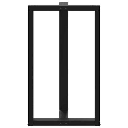 Gambe Tavolo Bar a Forma T 2 pz Nero 60x35x(100-101) cm Acciaio - homemem39
