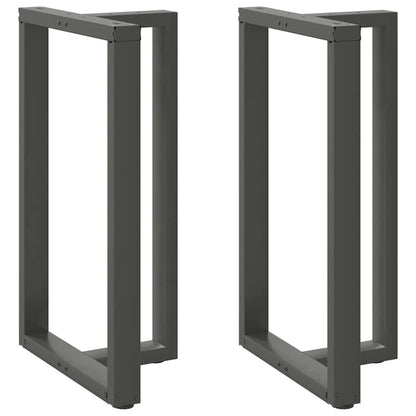 Gambe tavolo da bar forma T 2 pz Antracite 60x35x(100-101) cm