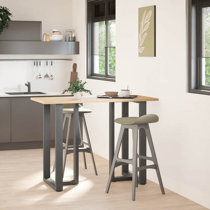Gambe tavolo da bar forma T 2 pz Antracite 60x35x(100-101) cm