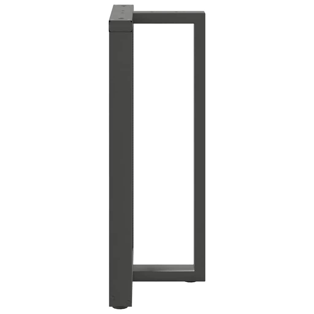 Gambe tavolo da bar forma T 2 pz Antracite 60x35x(100-101) cm