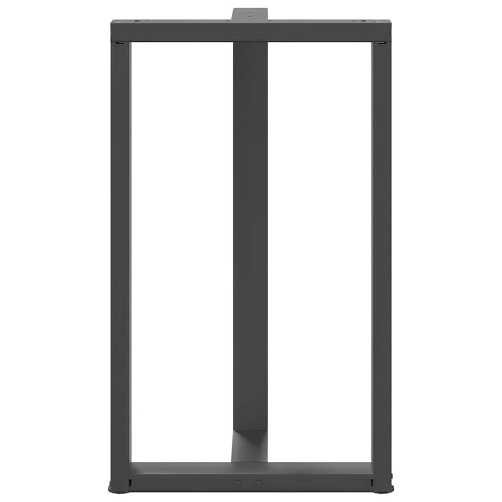 Gambe tavolo da bar forma T 2 pz Antracite 60x35x(100-101) cm