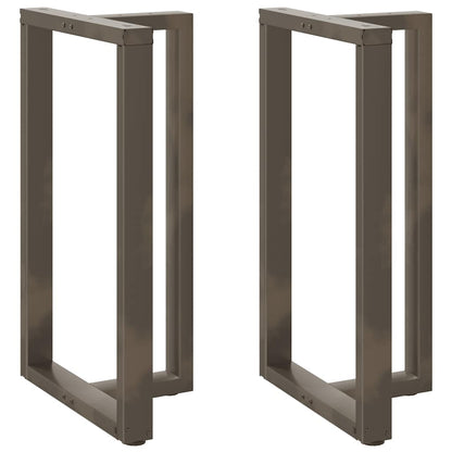 Gambe Tavolo Bar a T 2 pz Naturale 60x35x(100-101) cm Acciaio - homemem39