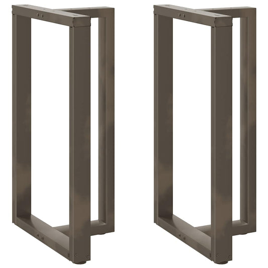 Gambe Tavolo Bar a T 2 pz Naturale 60x35x(100-101) cm Acciaio - homemem39