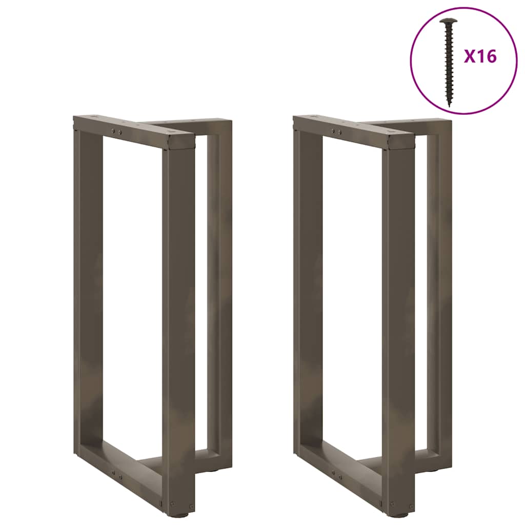 Gambe Tavolo Bar a T 2 pz Naturale 60x35x(100-101) cm Acciaio - homemem39