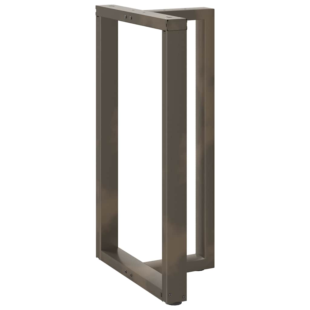Gambe Tavolo Bar a T 2 pz Naturale 60x35x(100-101) cm Acciaio - homemem39