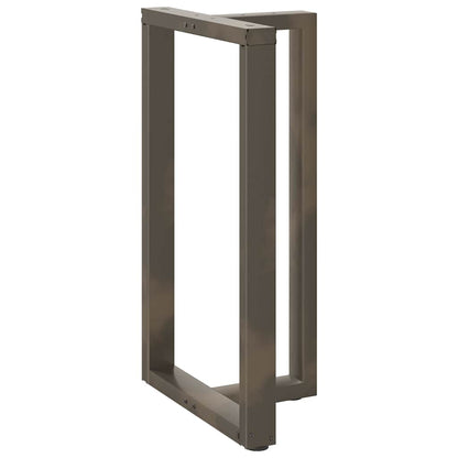 Gambe Tavolo Bar a T 2 pz Naturale 60x35x(100-101) cm Acciaio - homemem39