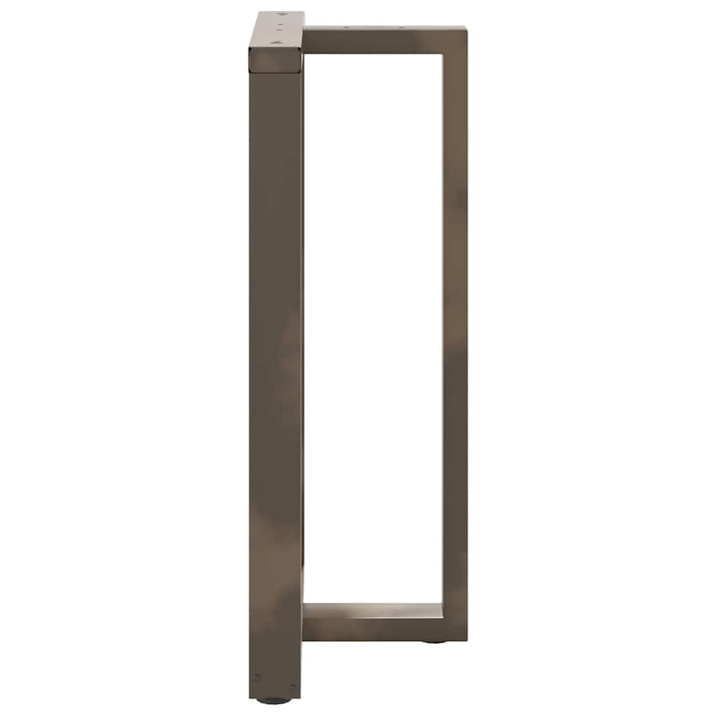 Gambe per tavolo da bar forma T 2 pz nere 60x35x(100-101) cm