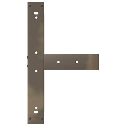 Gambe per tavolo da bar forma T 2 pz nere 60x35x(100-101) cm