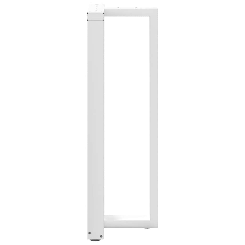 Gambe per tavolo da bar forma T 2 pz bianche 40x35x(110-111) cm