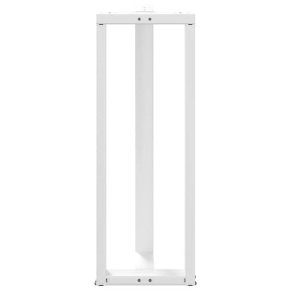 Gambe per tavolo da bar forma T 2 pz bianche 40x35x(110-111) cm