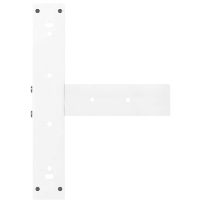 Gambe per tavolo da bar forma T 2 pz bianche 40x35x(110-111) cm