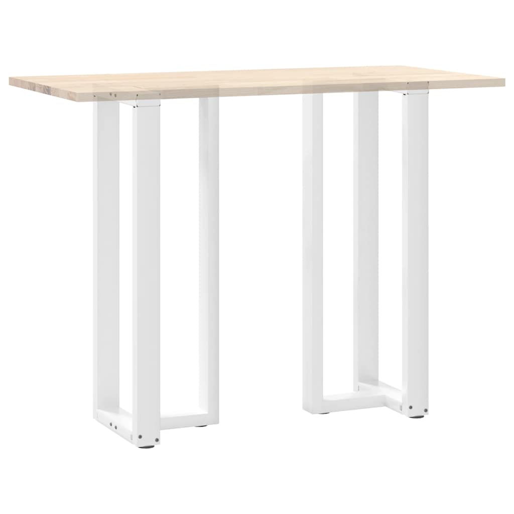 Gambe per tavolo da bar forma T 2 pz bianche 40x35x(110-111) cm