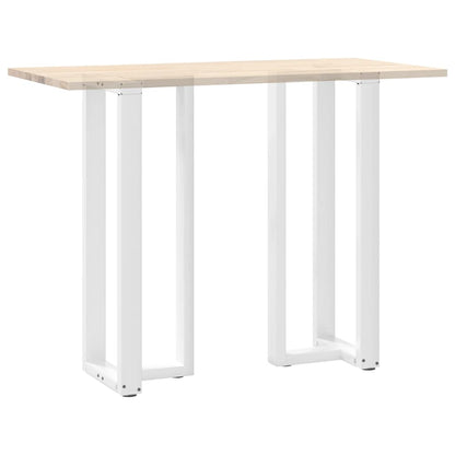Gambe per tavolo da bar forma T 2 pz bianche 40x35x(110-111) cm
