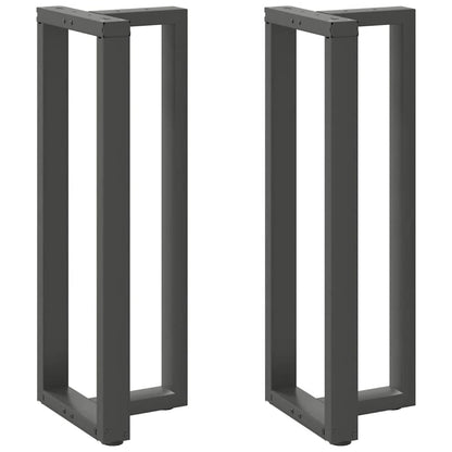 Gambe tavolo da bar forma T 2 pz Antracite 40x35x(110-111) cm