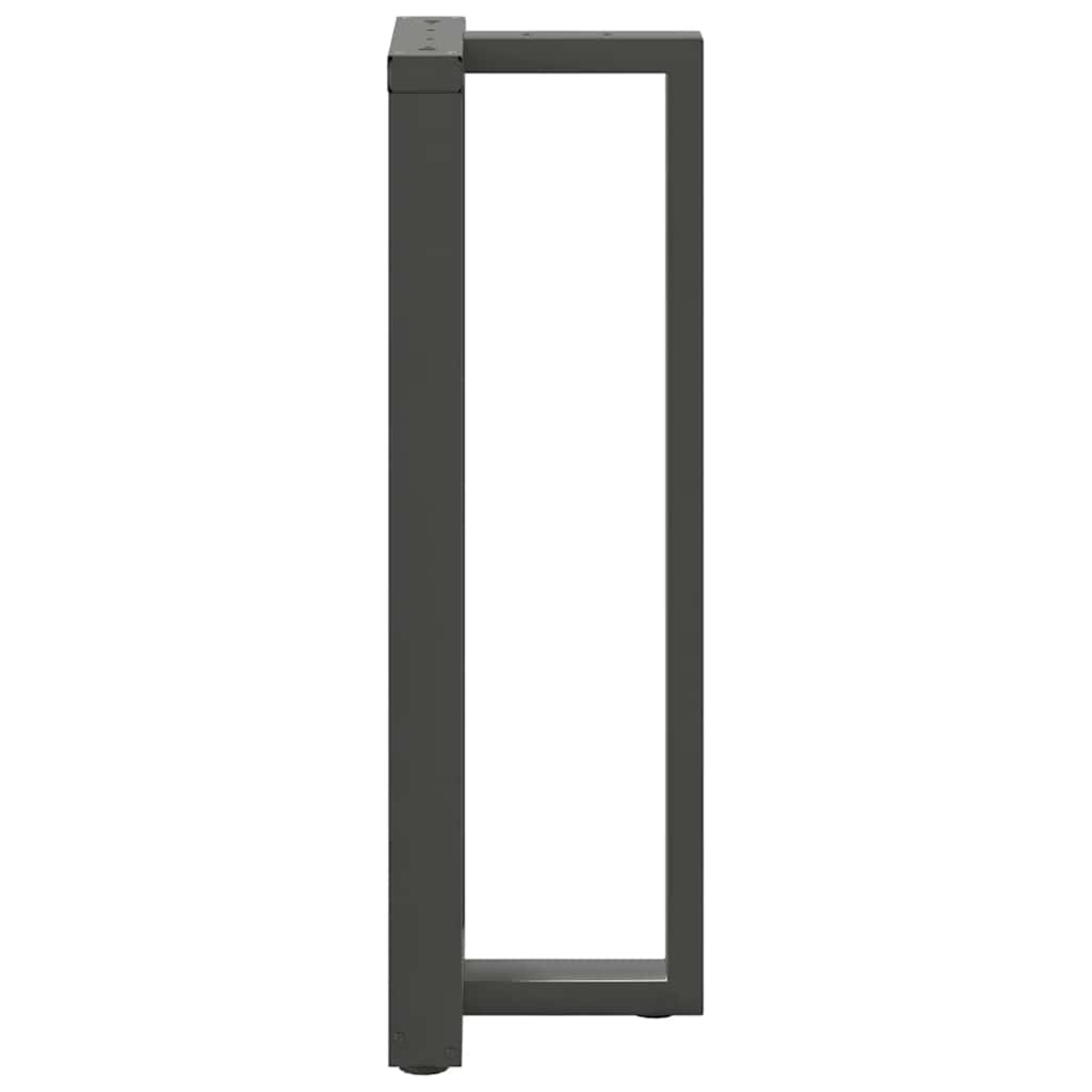 Gambe per tavolo da bar a forma di T 2 pz Antracite 40x35x(110-111) cm Acciaio