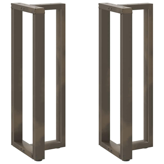 Gambe Tavolo Bar a T 2 pz Naturale 40x35x(111-112) cm Acciaio - homemem39