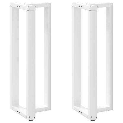 Gambe Tavolo Bar a Forma T 2pz bianco 50x35x(110-111)cm Acciaio - homemem39