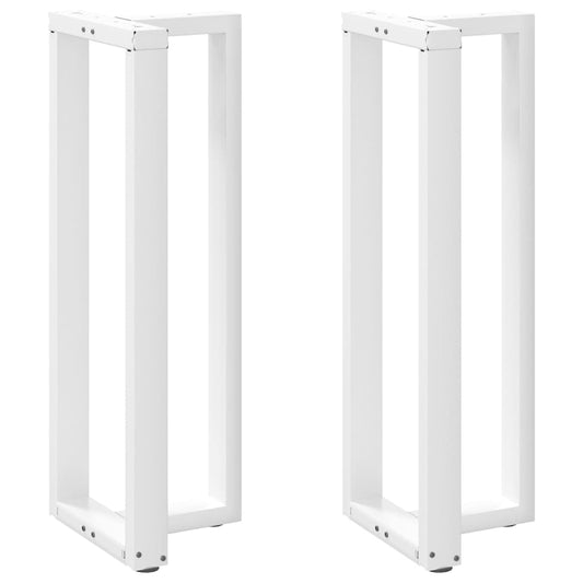 Gambe Tavolo Bar a Forma T 2pz bianco 50x35x(110-111)cm Acciaio - homemem39