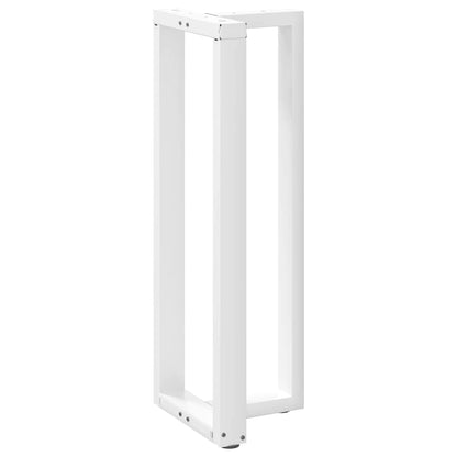 Gambe Tavolo Bar a Forma T 2pz bianco 50x35x(110-111)cm Acciaio - homemem39