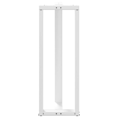 Gambe per tavolo da bar forma T 2 pz bianche 50x35x(110-111) cm