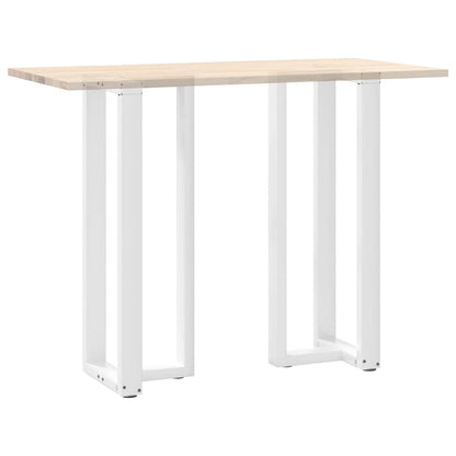 Gambe per tavolo da bar forma T 2 pz bianche 50x35x(110-111) cm