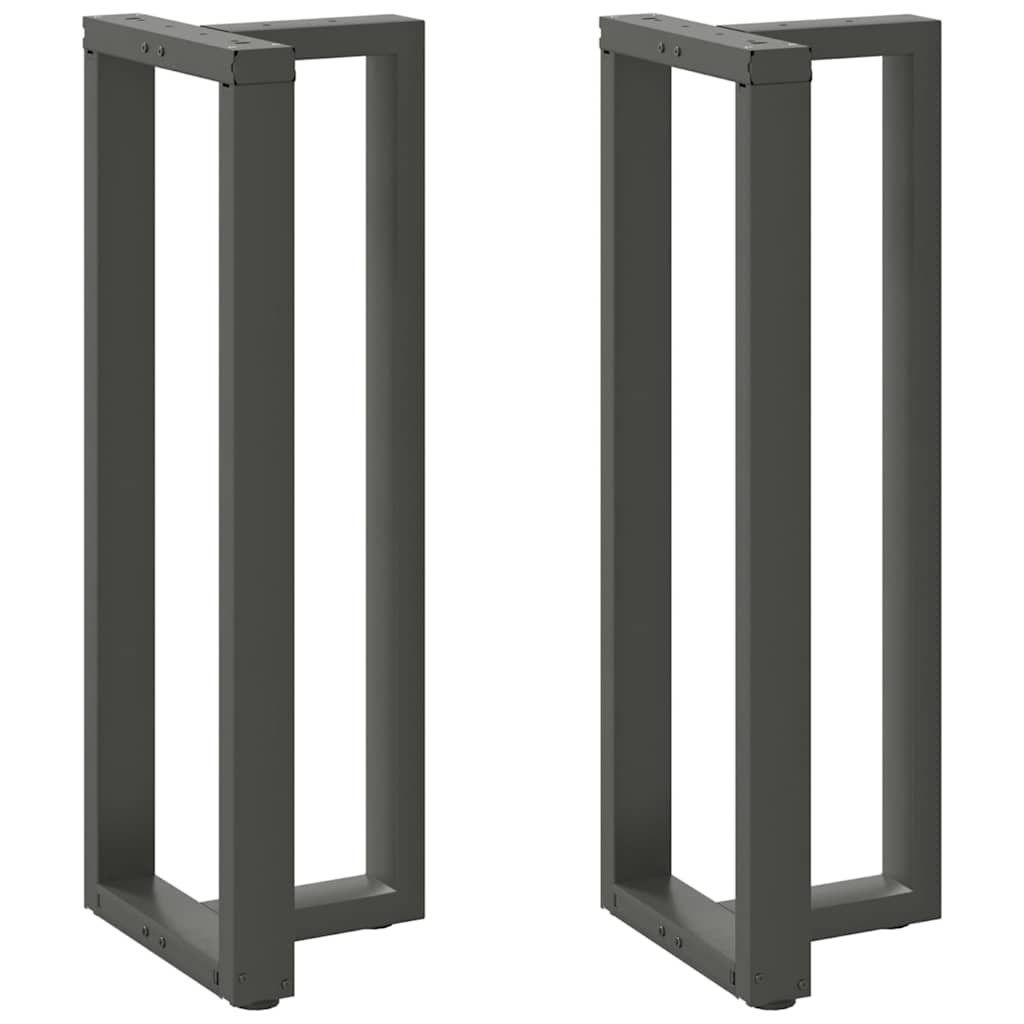 Gambe Tavolo Bar a T 2 pz Antracite 50x35x(110-111) cm Acciaio - homemem39