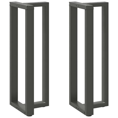 Gambe Tavolo Bar a T 2 pz Antracite 50x35x(110-111) cm Acciaio - homemem39