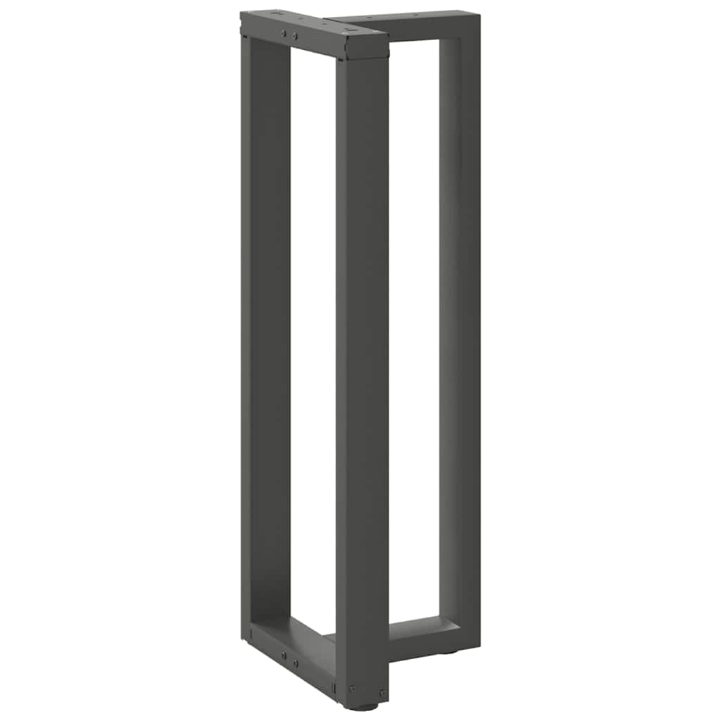 Gambe Tavolo Bar a T 2 pz Antracite 50x35x(110-111) cm Acciaio - homemem39