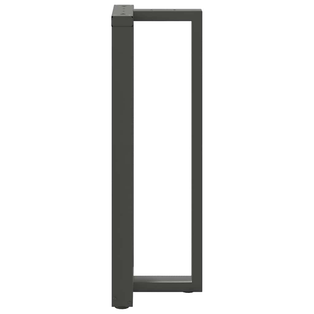 Gambe Tavolo Bar a T 2 pz Antracite 50x35x(110-111) cm Acciaio - homemem39
