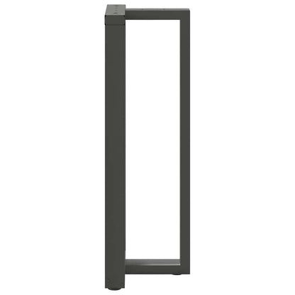 Gambe Tavolo Bar a T 2 pz Antracite 50x35x(110-111) cm Acciaio - homemem39