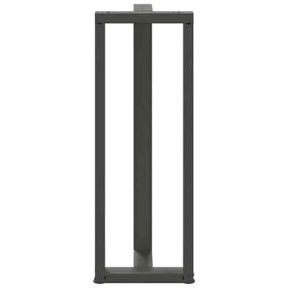 Gambe Tavolo Bar a T 2 pz Antracite 50x35x(110-111) cm Acciaio - homemem39
