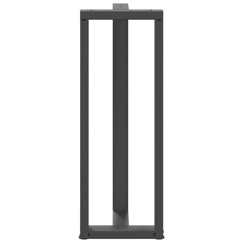 Gambe tavolo da bar forma T 2 pz Antracite 50x35x(110-111) cm