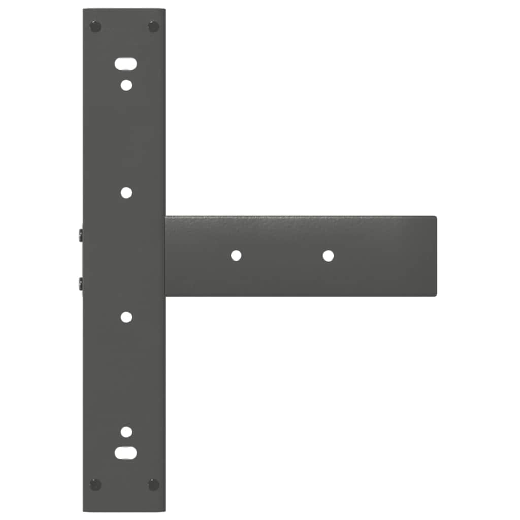 Gambe Tavolo Bar a T 2 pz Antracite 50x35x(110-111) cm Acciaio - homemem39