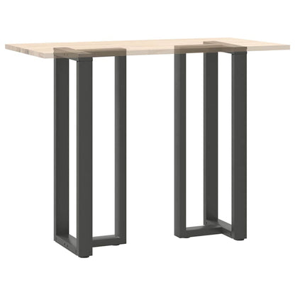 Gambe Tavolo Bar a T 2 pz Antracite 50x35x(110-111) cm Acciaio - homemem39