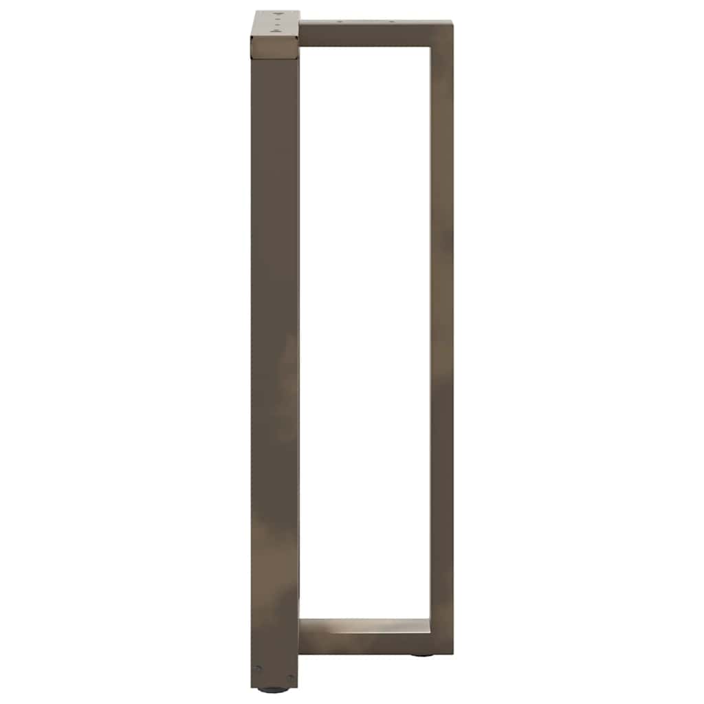 Gambe Tavolo Bar a T 2 pz Naturale 50x35x(111-112) cm Acciaio - homemem39