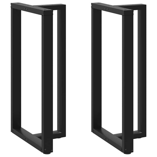 Gambe Tavolo Bar a Forma T 2 pz Nero 60x35x(110-111) cm Acciaio - homemem39