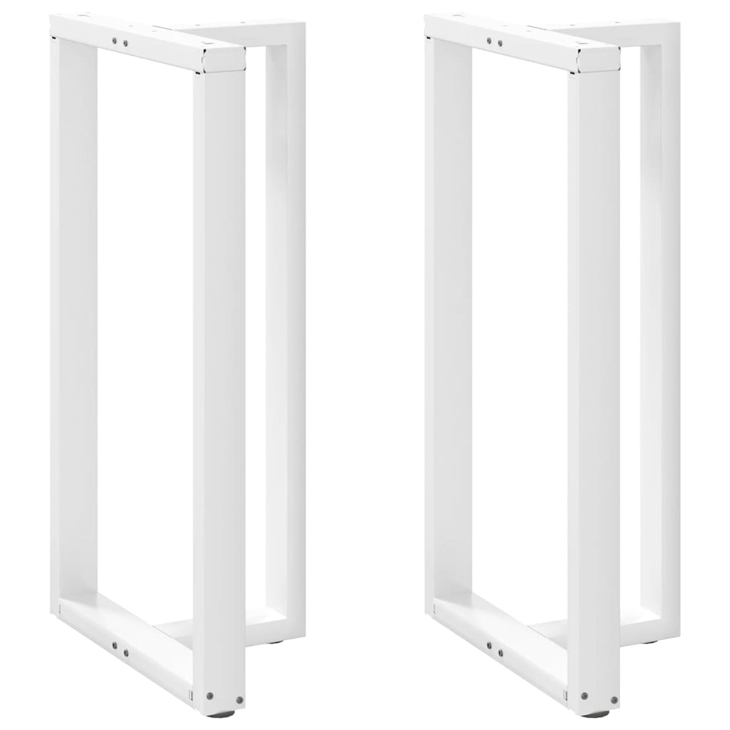 Gambe Tavolo Bar a Forma T 2pz bianco 60x35x(110-111)cm Acciaio - homemem39