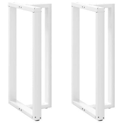 Gambe Tavolo Bar a Forma T 2pz bianco 60x35x(110-111)cm Acciaio - homemem39