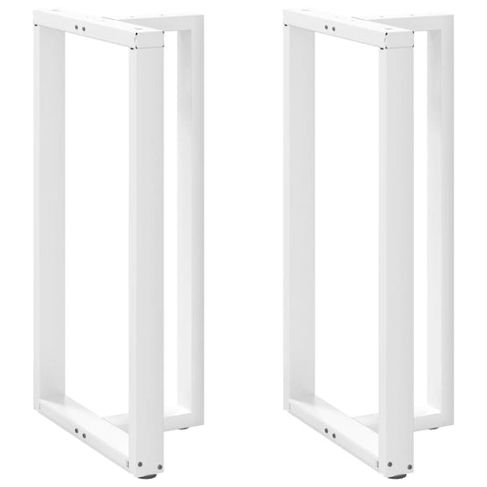 Gambe Tavolo Bar a Forma T 2pz bianco 60x35x(110-111)cm Acciaio - homemem39