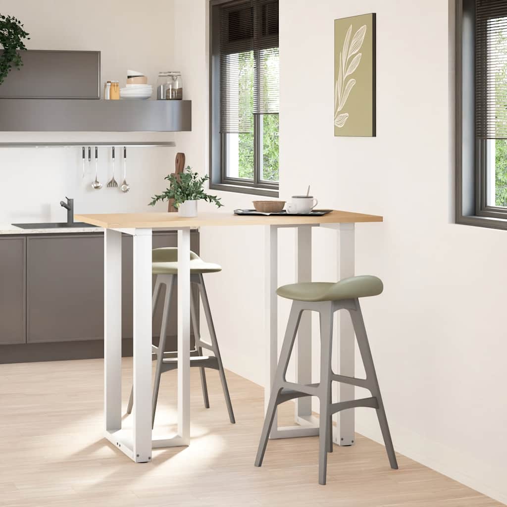 Gambe Tavolo Bar a Forma T 2pz bianco 60x35x(110-111)cm Acciaio - homemem39