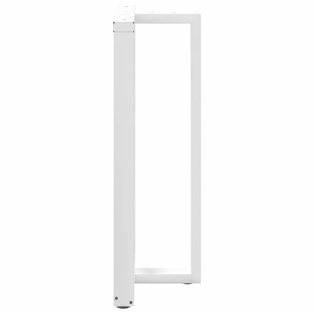 Gambe Tavolo Bar a Forma T 2pz bianco 60x35x(110-111)cm Acciaio - homemem39