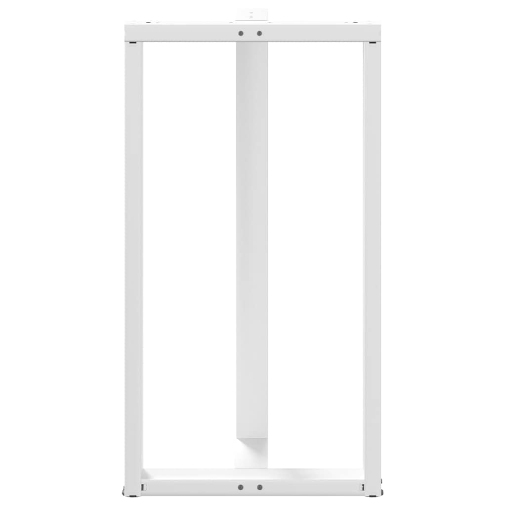Gambe Tavolo Bar a Forma T 2pz bianco 60x35x(110-111)cm Acciaio - homemem39