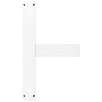 Gambe Tavolo Bar a Forma T 2pz bianco 60x35x(110-111)cm Acciaio - homemem39