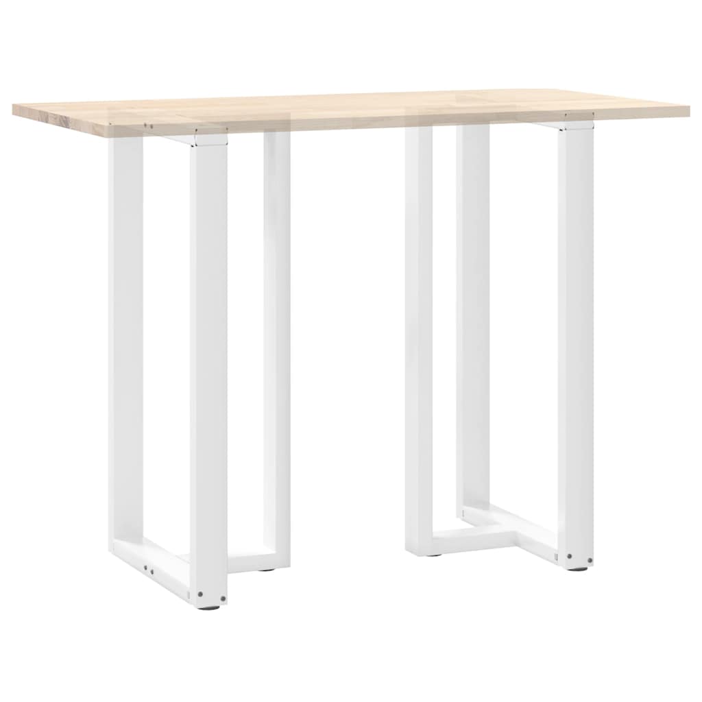 Gambe per tavolo da bar forma T 2 pz bianche 60x35x(110-111) cm