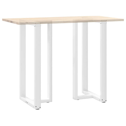 Gambe per tavolo da bar forma T 2 pz bianche 60x35x(110-111) cm