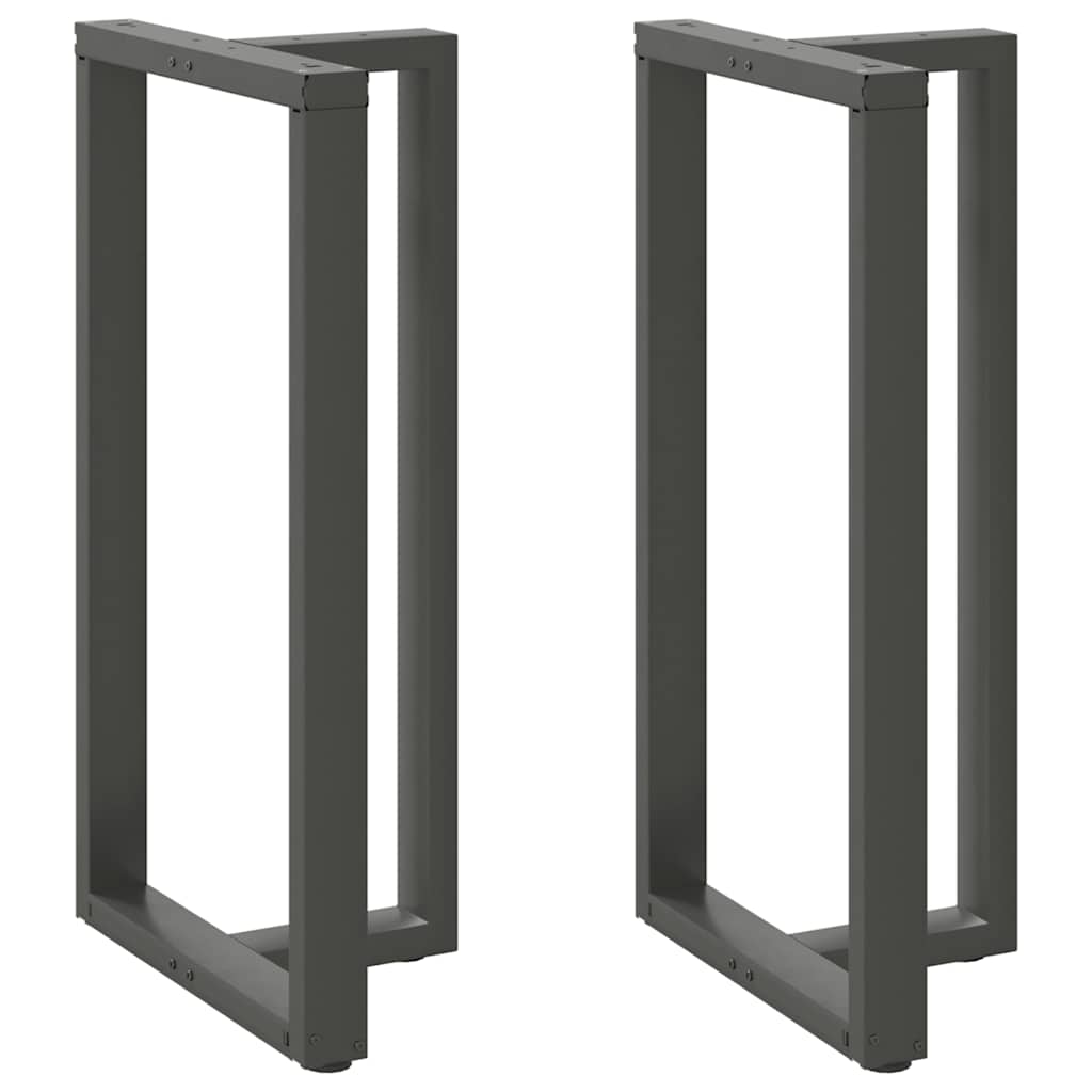 Gambe Tavolo Bar a T 2 pz Antracite 60x35x(110-111) cm Acciaio - homemem39
