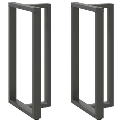 Gambe Tavolo Bar a T 2 pz Antracite 60x35x(110-111) cm Acciaio - homemem39
