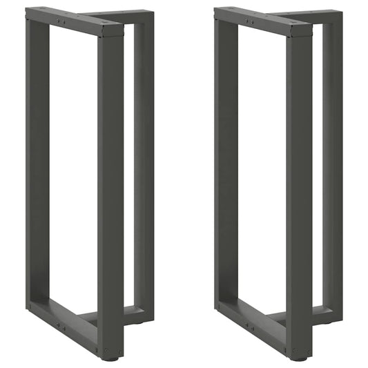 Gambe Tavolo Bar a T 2 pz Antracite 60x35x(110-111) cm Acciaio - homemem39